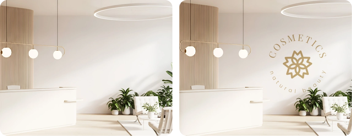 Reception Branding Wall | Plaster